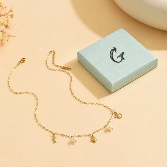 🆕 Women Gold Delicately Designed Earrings 18K Elegant Pearl Sunflower Jewelry - Picture 7 of 7